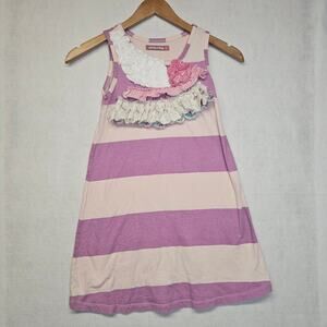Jelly the Pug Girls Boho Purple and Pink Summer Dress